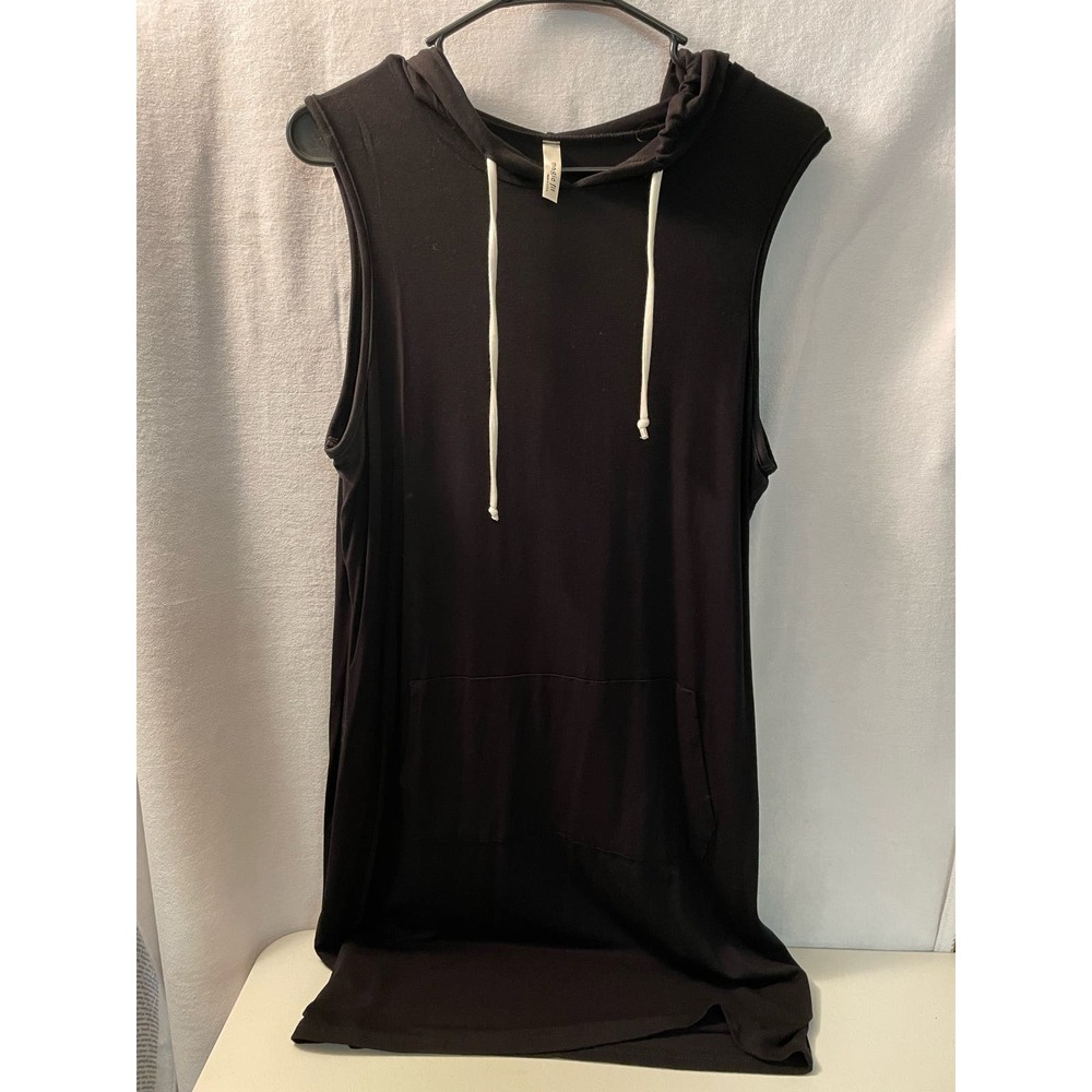 Magic Fit Black hoodie sleeveless dress Swim suit cover‎ up size XL